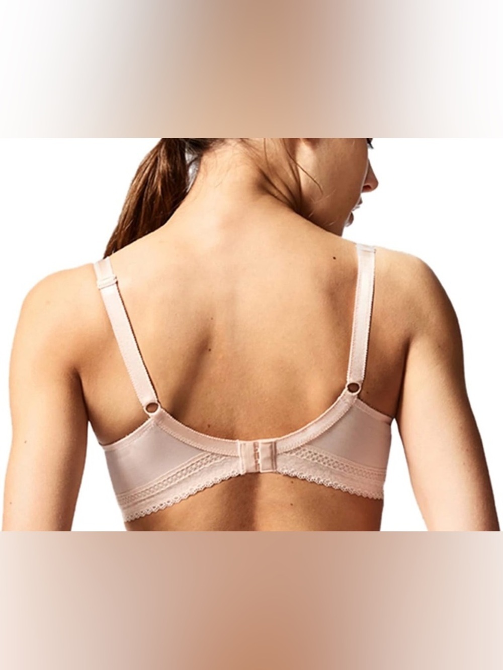 Chantelle Festivité Lace Plunge Bra Nude Blush 30 DDD - Picture 3 of 6